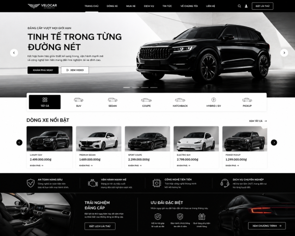 Mẫu giao diện web ô tô OT2